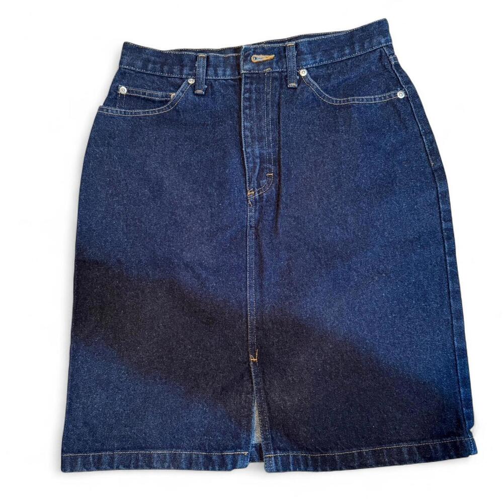 Vintage dark wash High Sierra denim skirt